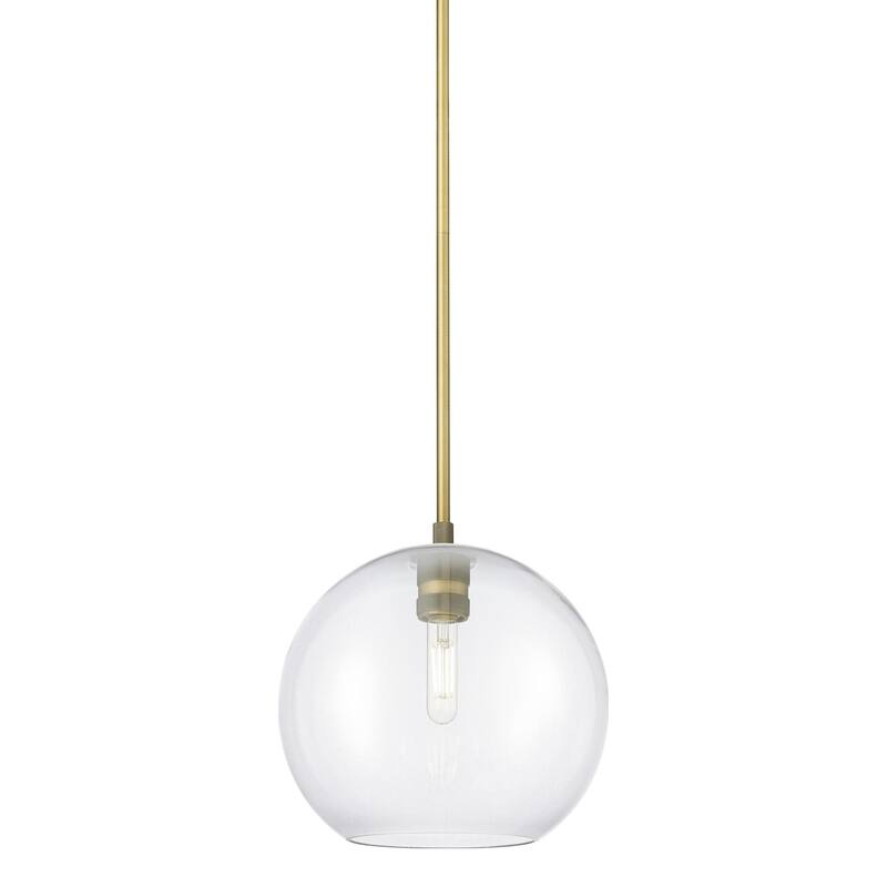 Innovations Lighting 434-1S-10-10 Crown Point Pendant Crown Point 10" - Brushed Brass / Clear