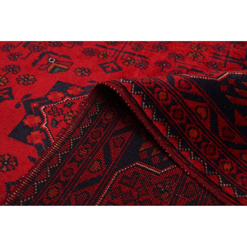 ECARPETGALLERY Hand-knotted Finest Khal Mohammadi Red Wool Rug - 4'11 x 6'6