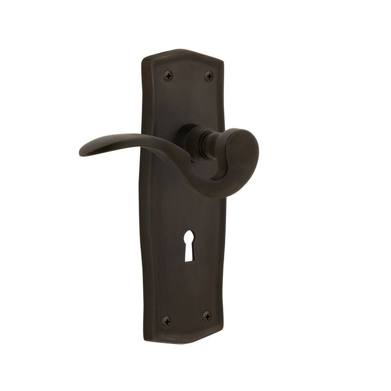 Nostalgic Warehouse Manor Non-Turning One-Sided Door Lever with - Oil-Rubbed Bronze