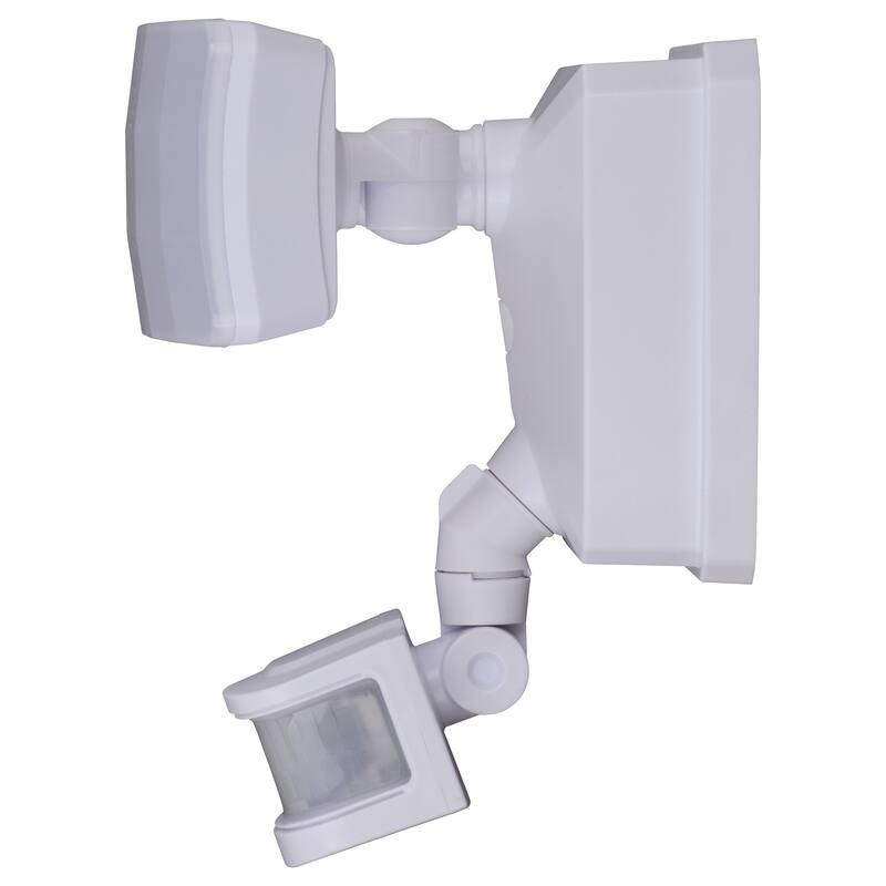 Zeta Integrated LED White Motion Sensor Dusk to Dawn Outdoor Security Flood Light with WIFI - 11.5-in W x 8-in H x 6.5-in D