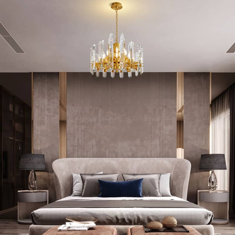 KAYLA 54in Modern Luxury Crystal Chandelier Lighting - LED Ceiling Light Fixture