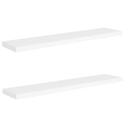 Gima Hanging Wall Shelf Set of 2, Honeycomb MDF, White, 47 Inch