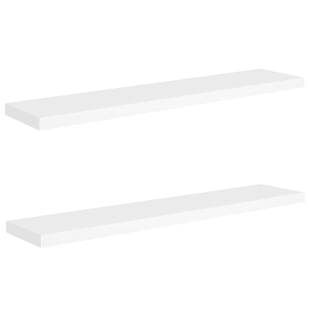 Gima Hanging Wall Shelf Set of 2, Honeycomb MDF, White, 47 Inch