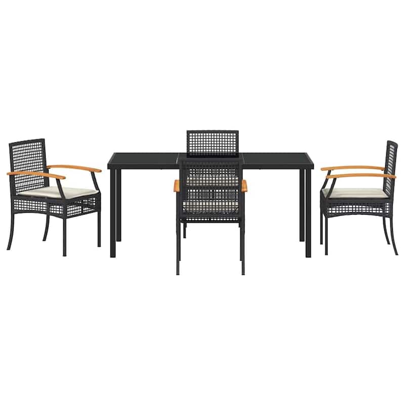 vidaXL Garden Dining Set poly rattan