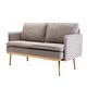 preview thumbnail 25 of 48, Polyester Upholstered Living Room loveseats sofa With Golden Legs