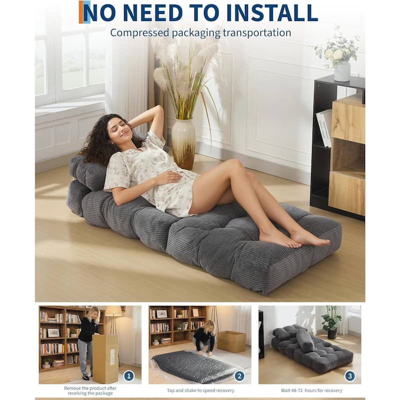 Folding Sofa Bed,Convertible Sleeper Chair with Pillow