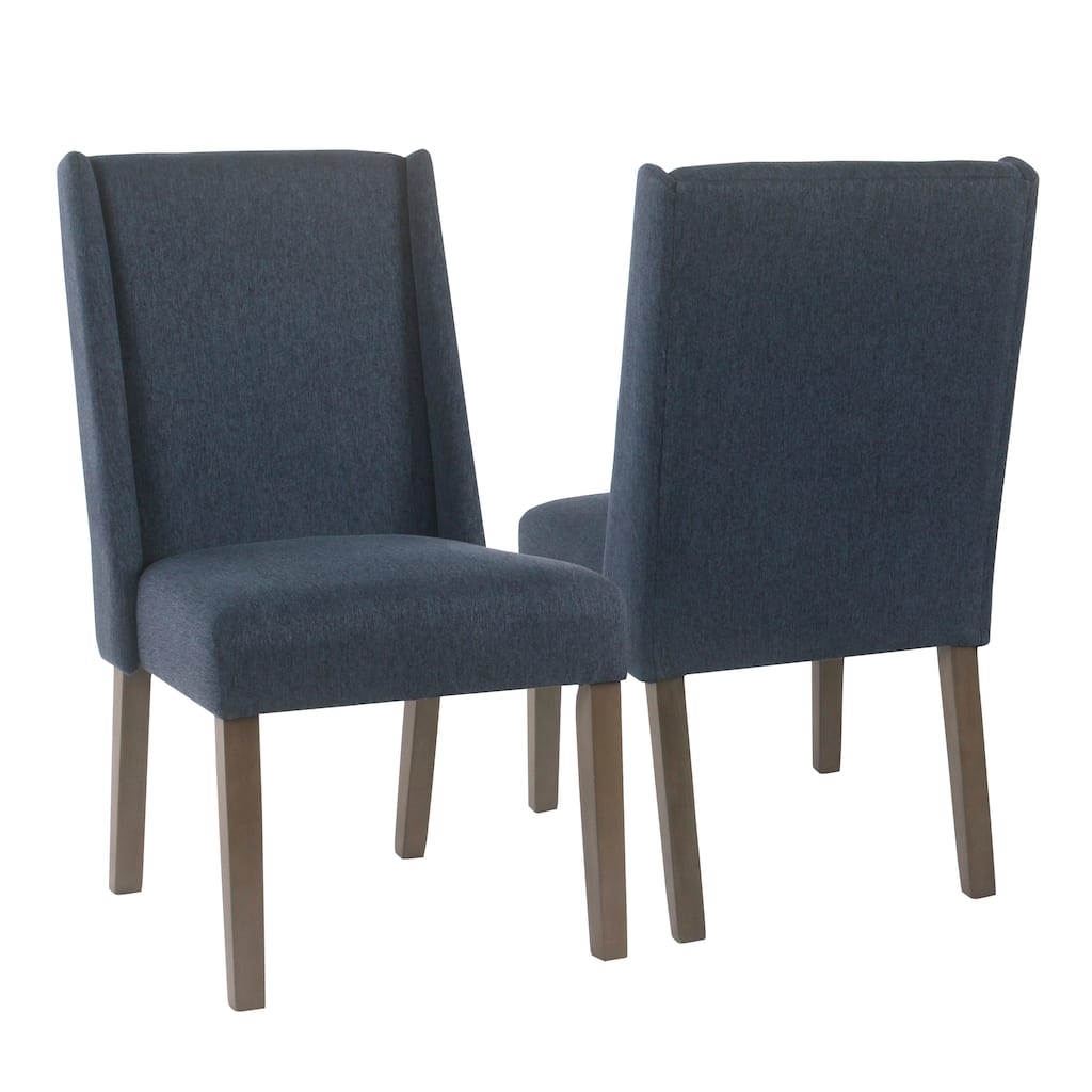 HomePop Dinah Modern Navy Dining Chairs (Set of 2)
