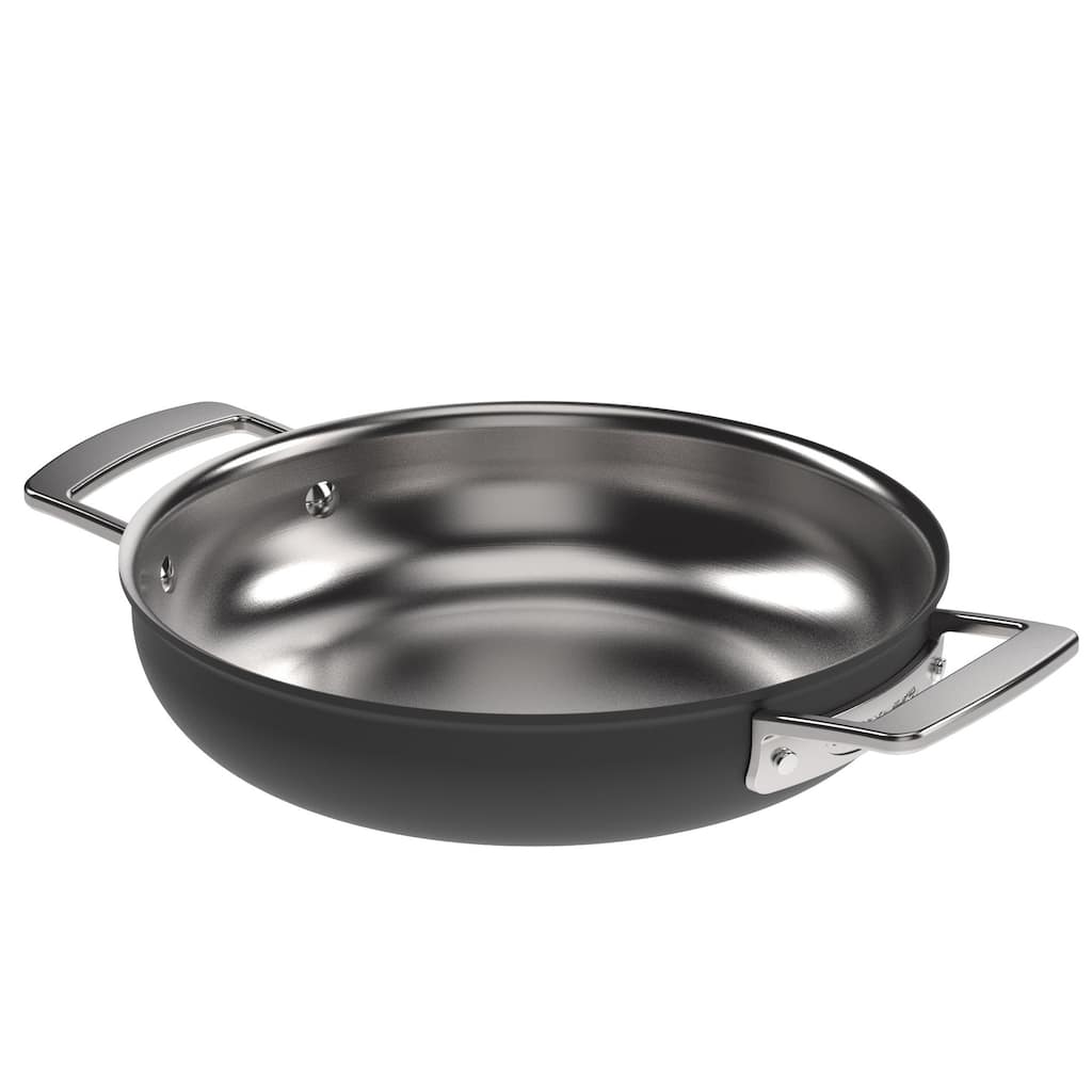 Demeyere Black 5 Stainless Steel with Ceramic exterior coating 9.5-in Double Handle Fry Pan - 9.5-inch