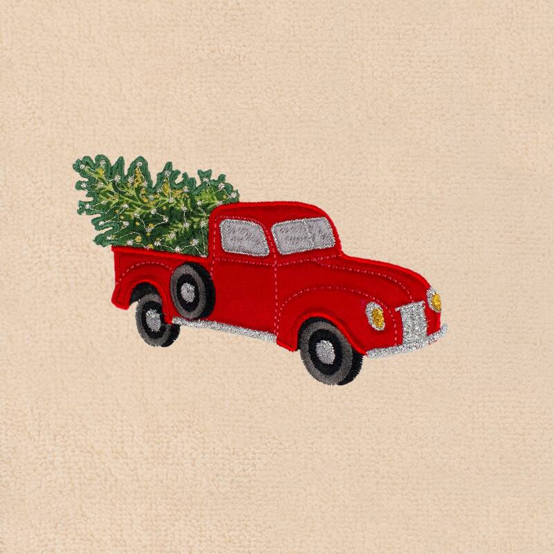 Authentic Hotel and Spa Christmas Truck Hand Towel