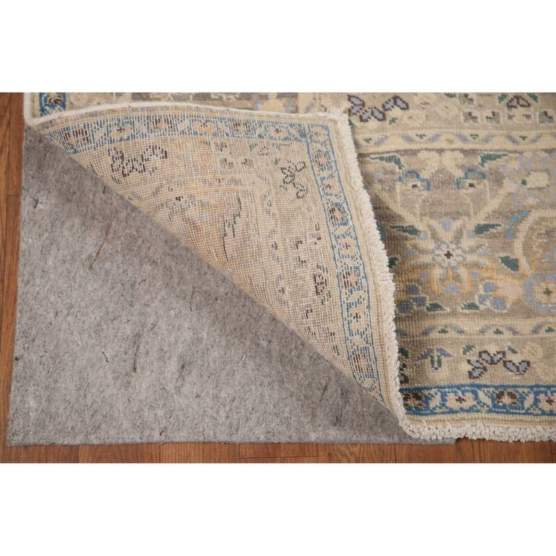 Hand Knotted Oriental 100% Wool Carpet Traditional Floral Oranges & Rust Mashad Area Rug - 12' 3'' X 9' 5''