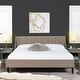 preview thumbnail 137 of 193, Aspen Upholstered Channel Tufted Platform Bed Mink Beige Performance Velvet - King