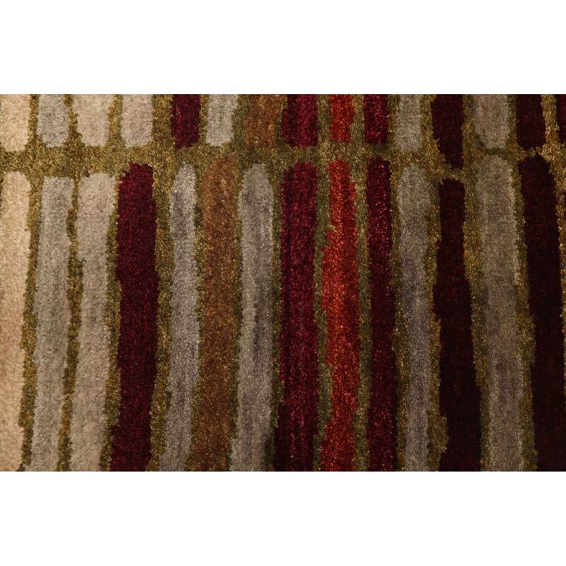 ECARPETGALLERY Hand-knotted Peshawar Ziegler Dark Copper, Light Grey Wool Rug - 5'0 x 7'11