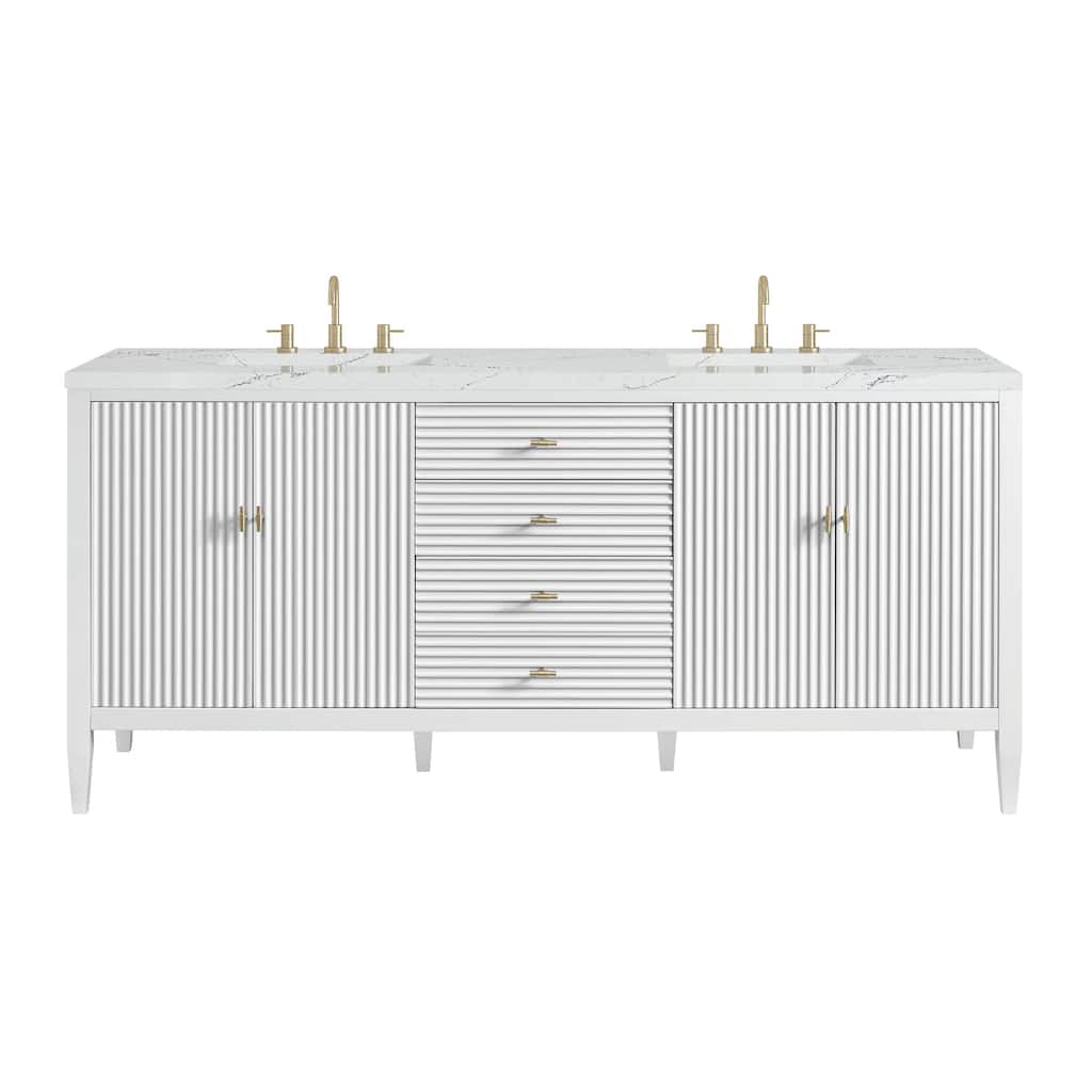 James Martin Vanities 485-V72-3ENC Myrrin 72" Double Basin Wood Vanity