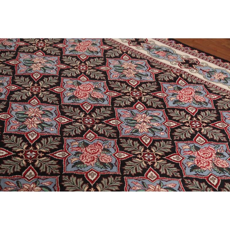 All-Over Floral Art & Craft Chinese Area Rug Handmade Wool Carpet - 6'0"x 9'7"