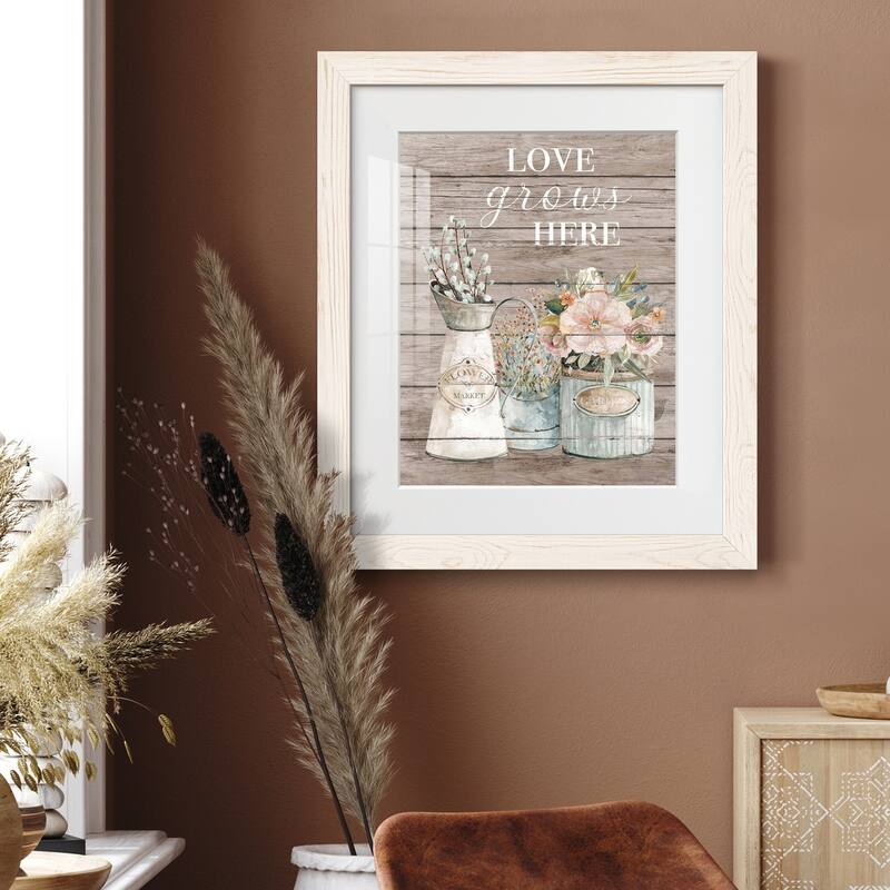 Love Grows Here-Premium Framed Print - Ready to Hang