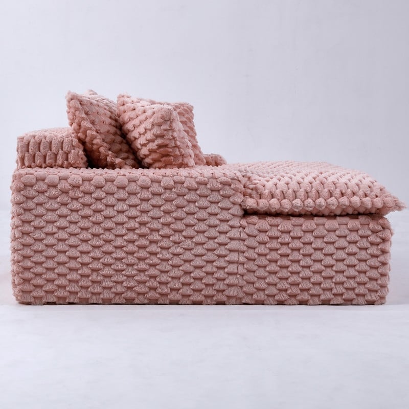 51.2" Corduroy Upholstered Compression Sofa