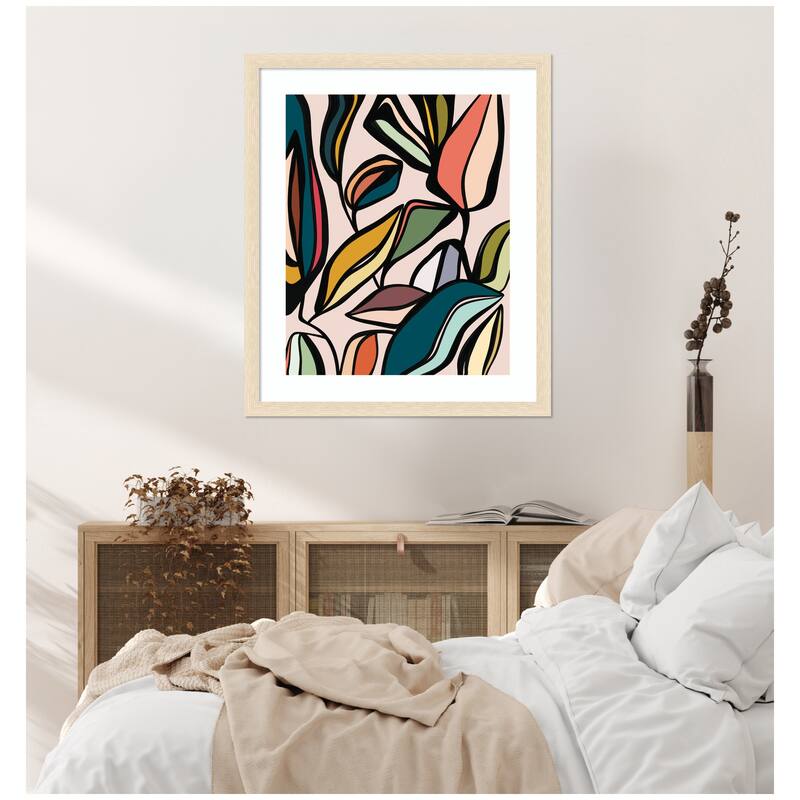 Kate and Laurel Fanciful Ficus Expansion by Alicia Bock Framed Wall Art Print