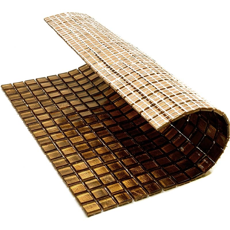 Apollo tile 12" x 12" Skosh Glossy Goldenrod Brown Glass Tile (18.69 sq ft/case) - 20 Pack