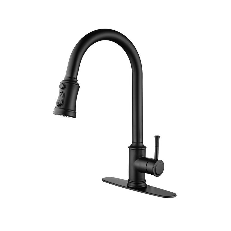 Single Handle Touch Kitchen Faucet with Pull Down Sprayer and Deckplate