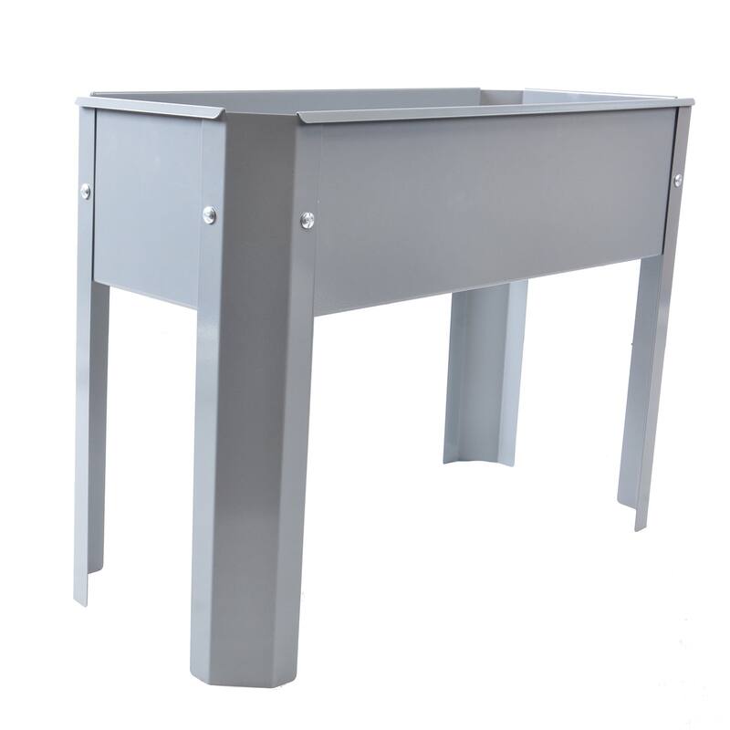 Steel Elevated Garden Bed Metal Elevated Outdoor Flowerpot Box (2-Pack)