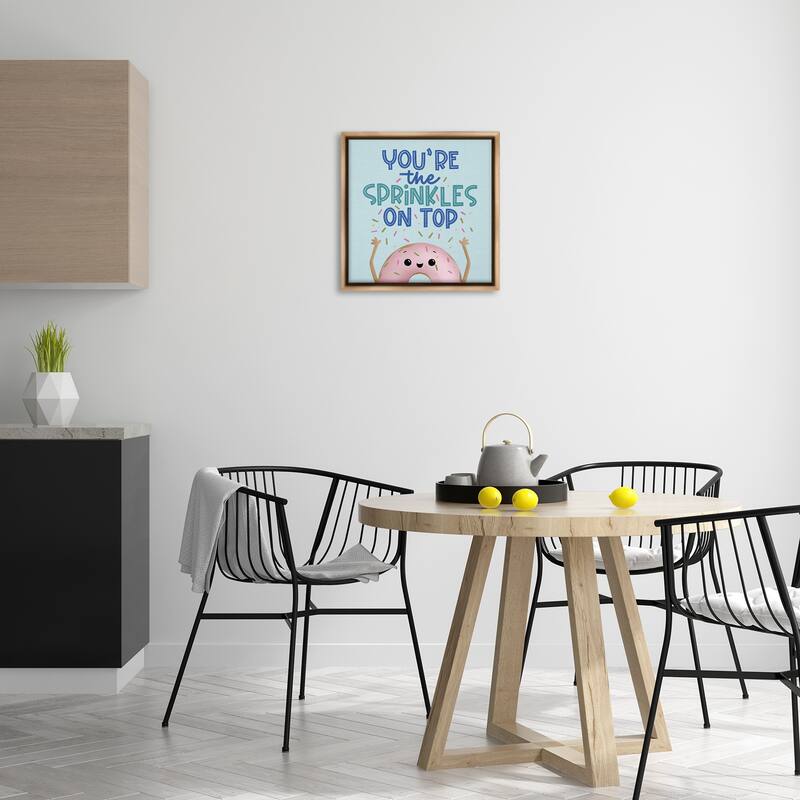 Stupell You're The Sprinkles On Top Framed Floater Canvas Wall Art Design By Sarah Hickman