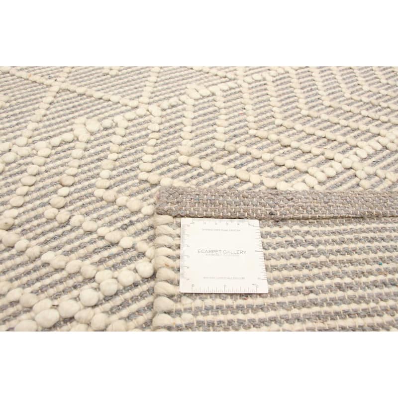 ECARPETGALLERY Braid weave Sienna Taupe Wool Rug - 5'0 x 8'0