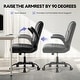 preview thumbnail 2 of 6, BOSSIN Adjustable Flip-Up Arms Ergonomic Office Chair,PU Leather High-Back Computer Chair with Lumbar Support,Black