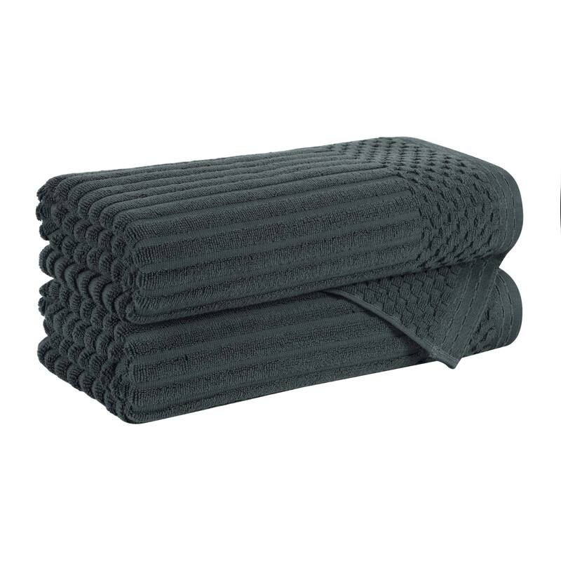 Superior Soho Ribbed Cotton Bath Towel Set of 2