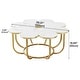 preview thumbnail 2 of 8, 39.37-inch Modern Flower-Shaped Coffee Accent Table for Living Room