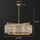 preview thumbnail 5 of 6, 25.6 in. Gold Modern Crystal Chandelier Glam Dimmable Pendant Light With Clear Glass for Living Dining Room
