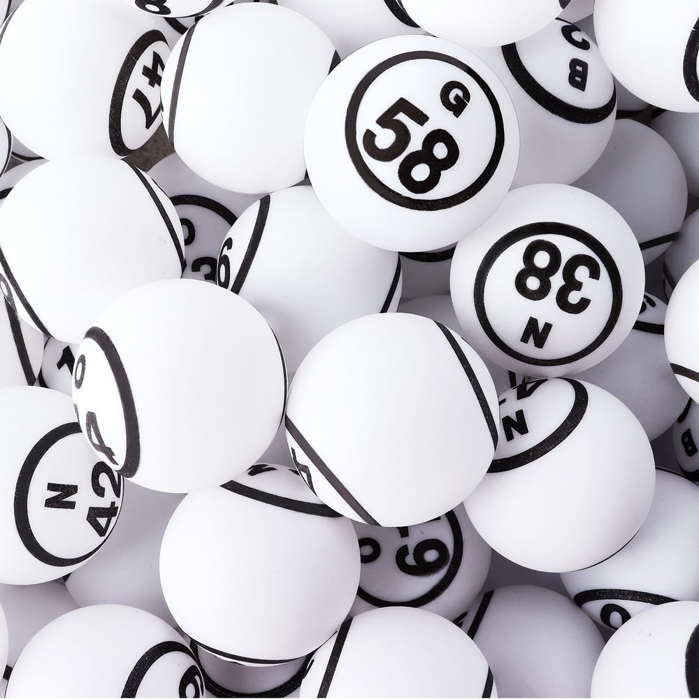 GSE™ 1.5" Ping Pong Size Bingo Balls Set. Replacement Bingo Balls for Large/Jumbo Bingo Cage and Raffle Drum