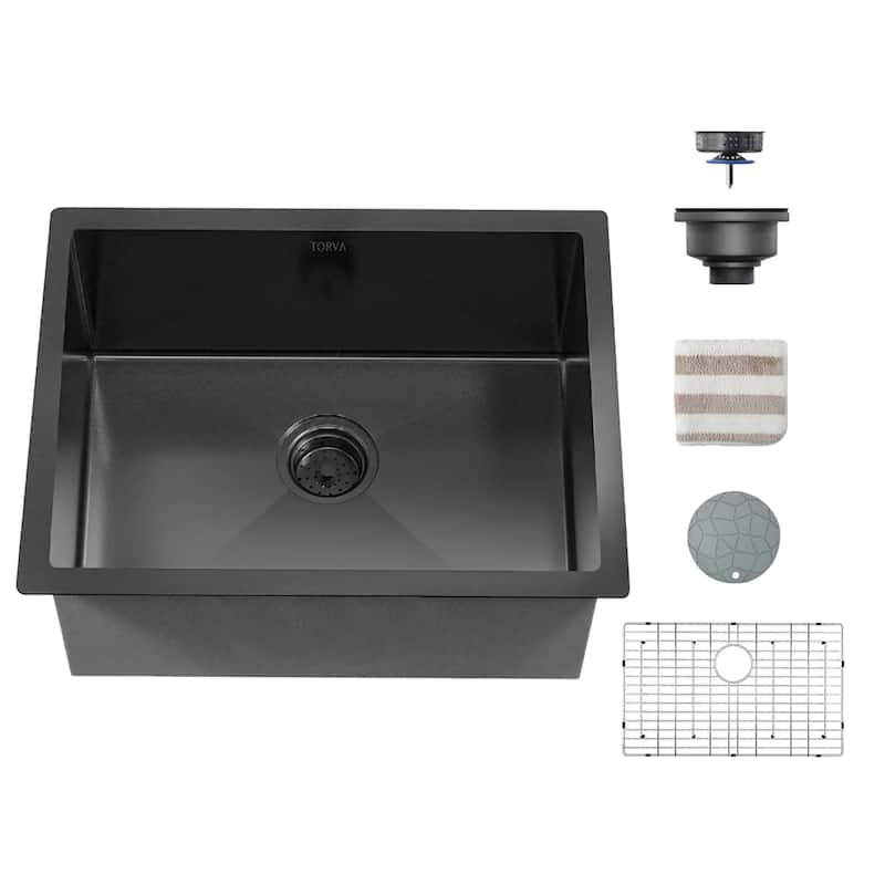 Undermount Stainless Steel Kitchen Sink -Black-Single Bowl - US2518R10-055R000NH