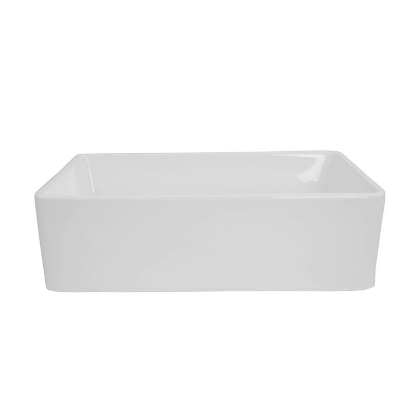 KitchenBathCollection Charleston 33'' x 10" Fireclay Farmhouse Kitchen Sink Set - 33" W x 20.25" L x 10" H