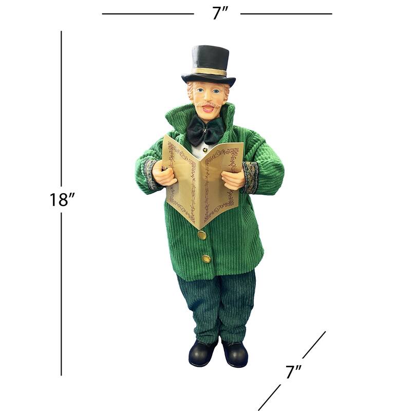 15 inches To 18 inches Irish Knot Carolers, Set of 4 - green