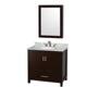 Option Espresso / White Carrara Marble Top / Brushed