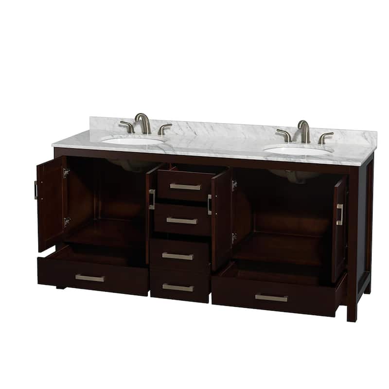 Wyndham Collection WCS141472DUNOMXX Sheffield 72" Free Standing Double