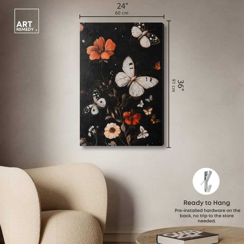Butterfly Wing Patterns Canvas by Art Remedy, Gallery Wrapped