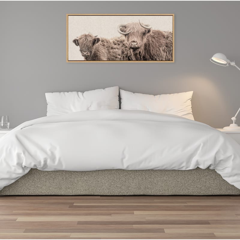 Kate and Laurel Sylvie Two Cow BFF Canvas by Creative Bunch Studio