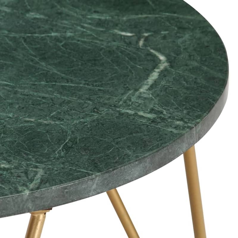 vidaXL Coffee Table End Table Side Sofa Table Real Stone with Marble Texture