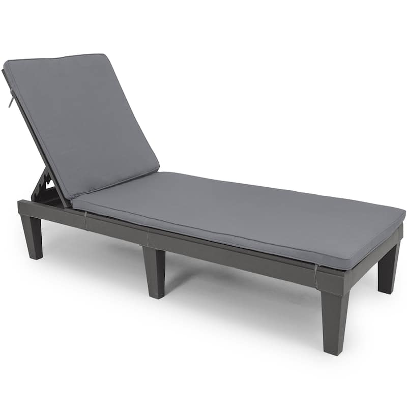 Outdoor Chaise Lounge Chairs (Set of 2) with Adjustable Backrest