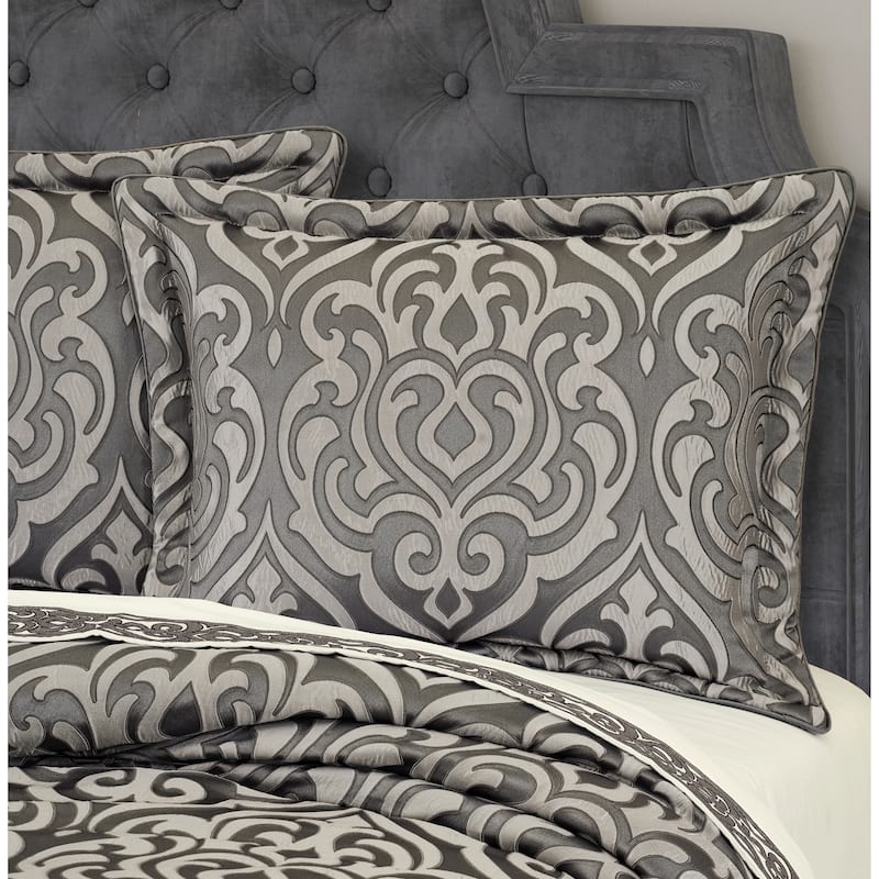 J. Queen New York Bolero Silver Comforter Set - California King