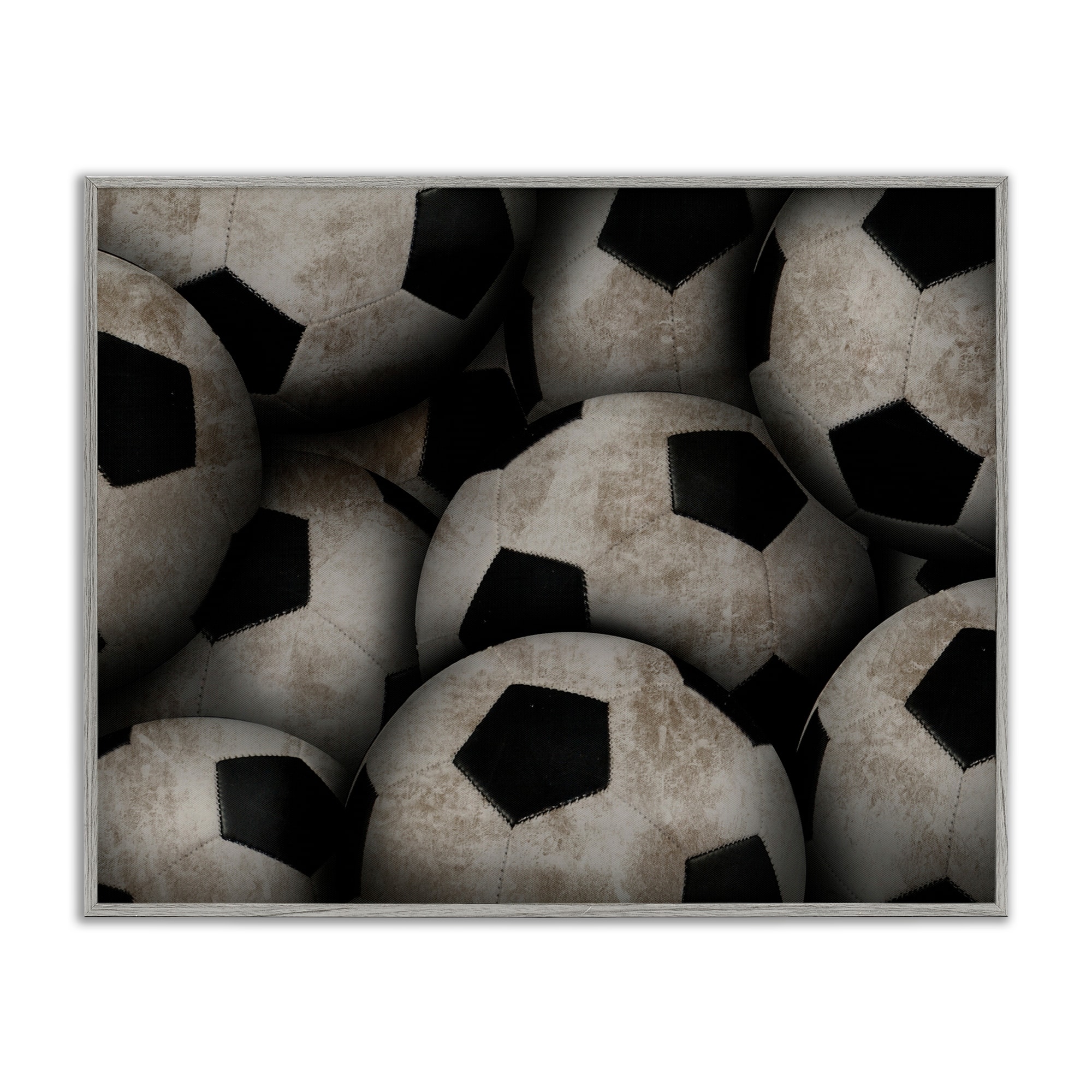 Stupell Bin Of Soccer Balls Framed Giclee Art Design By Marcus Prime