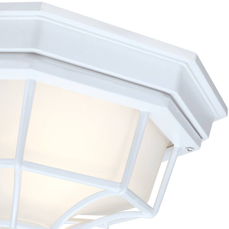 1-Light Retro Textured Ceiling Mount Light Fixture with Frosted Glass,E26