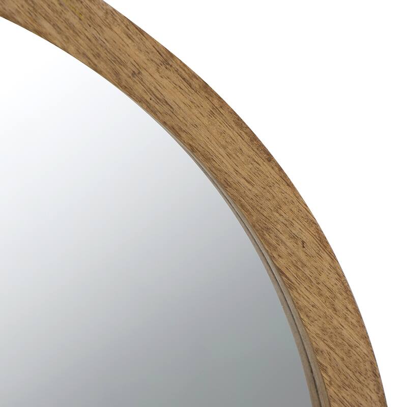 20" x 20" Circle Wall Mirror with Wooden Frame