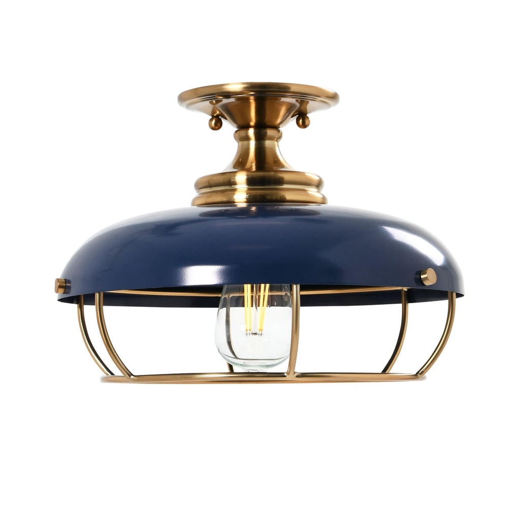 Navy blue flush mount ceiling deals light