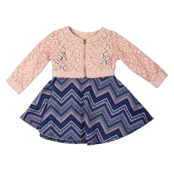 Shop Sweet Heart Rose Dress With Cardigan Zipper Chevron Free