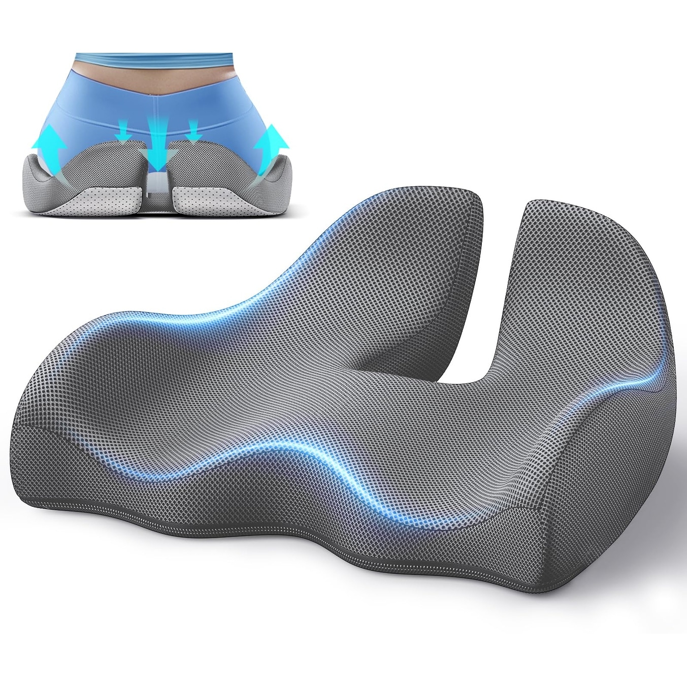 Ultra Large Gel and Foam Coccyx Seat Cushion for Back Pain Relief Sciatica Low Back Tailbone Pain Pressure Relief Seat Pad Bed Bath Beyond 39851410