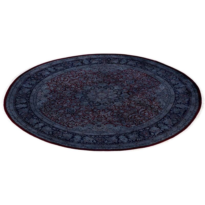 Overdyed One-of-a-Kind Hand-Knotted Area Rug - Red - 8' 1" x 8' 1"