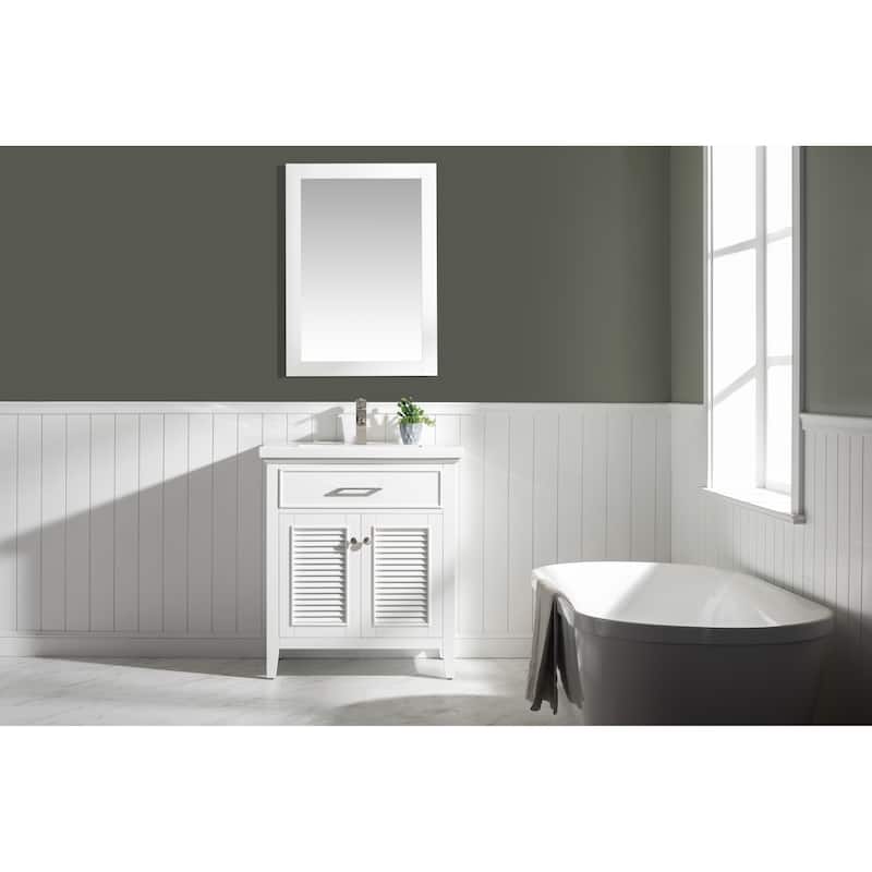 Cameron 30" Single Sink Vanity in White