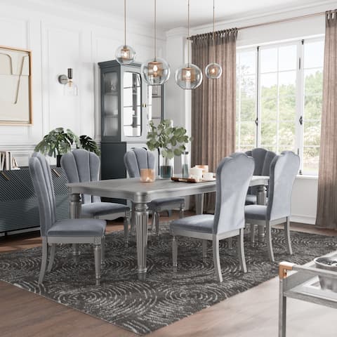Photo inspiration: Modern Textured Dining Sets With Chair Reference: Modern Contemporary Upholstered Dining Sets